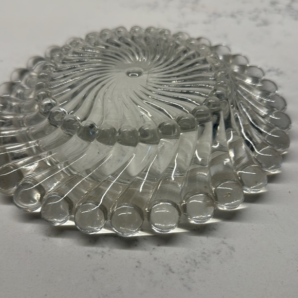 Vintage small dish Swirl and Ball Clear - Picture 4 of 7